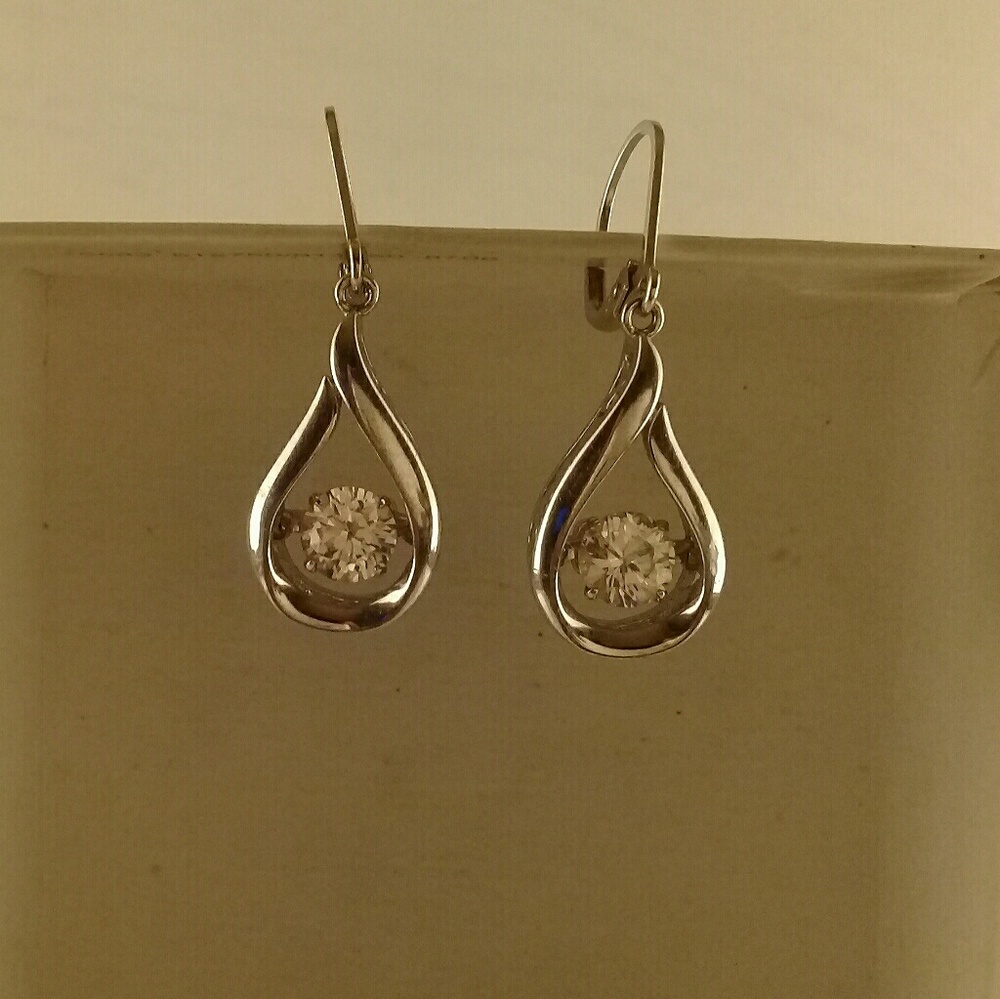 White Sapphire Earrings .925